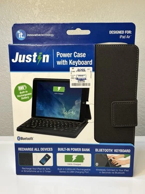 NEW Apple iPad Air 9.7 Screen Power Case with Keyboard Rechargeable Battery - Image 1 of 2