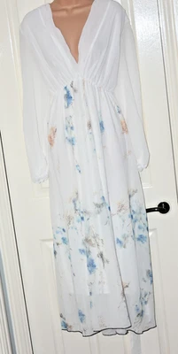 RAIL 1 - Lovely floaty chiffony long length maxi dress ,  BN, UK 16 - Image 1 of 4