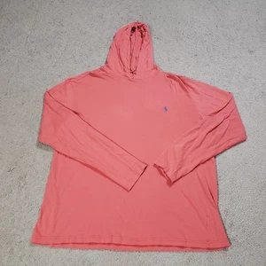 Polo Ralph Lauren Hoodie Mens Large TALL LT Red/Pink Shirt Pony Preppy Casual - Picture 1 of 9