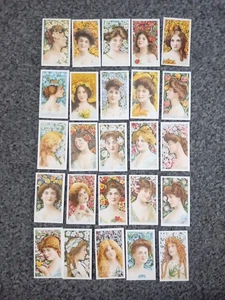 British American Tobacco Zigarettenkarten Flower Girls Full Set 25 - Bild 1 von 4