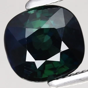 Cojín 1.36ct 6.3x6mm Natural Calefacción Azul Profundo-Verde Zafiro, Gemas África - Imagen 1 de 4