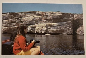 La Gaspesie Perce Quebec Canada Escursione Barca Cartolina d'epoca XL4 - Foto 1 di 3