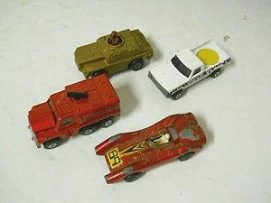 x4 Matchbox Rola-Matics 1973 Lesney Die Cast Cars Badger Turbo Fury Stoat Wild - Imagen 1 de 9