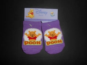 Disney Winnie the Pooh Print Baby Socks Size 6-12 Months - Picture 1 of 2