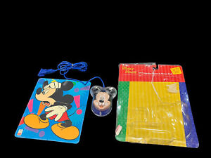 Disney Mickey Mouse Computer Serial PS/2 Dual Intergrated Mouse and Mouse Pad