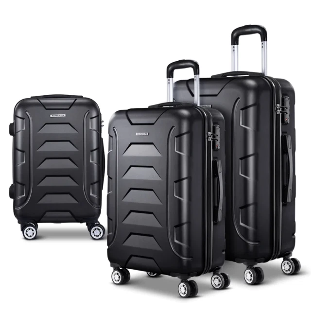 Wanderlite Carry On Luggage Sets - Black