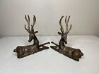 Vintage 5" Solid Brass Fawn Deer Grazing Figurine Sculpture EUC