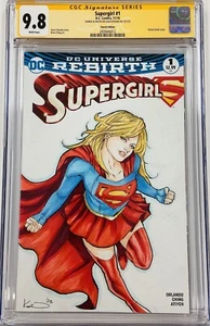 DC Supergirl #1 Original Art Autograph Signed & Sketched Alex Kotkin CGC 9.8 SS - Picture 1 of 1