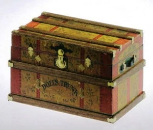 Dollhouse Miniature Trunk Kit -- Lithograph Doll's Trunk Style -- 1:12 Scale - Picture 1 of 1