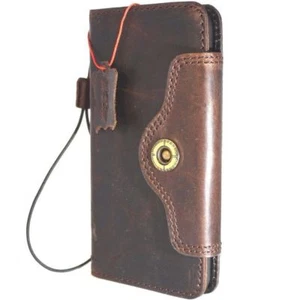 Echt Voll Leder Case Apple iPhone 8 Plus Book Wallet Cover Etui Vintage - Bild 1 von 4