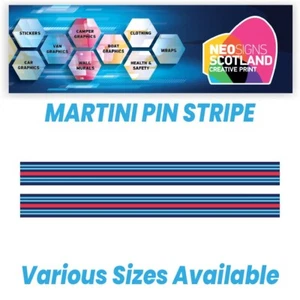 MRP Martini Racing Nadelstreifen 1,2m (1200mm) lang laminiert für Le Mans Porsche - Bild 1 von 9