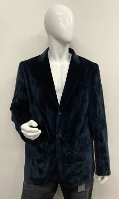 Blazer de terciopelo en zafiro John Varvatos para hombre nuevo con etiquetas $1498 talla:54 Foto 1 de 3