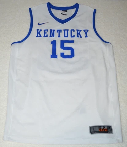 Kentucky Wildcats NCAA Nike Elite Basketball blue white jersey #15 (Size L) Cover