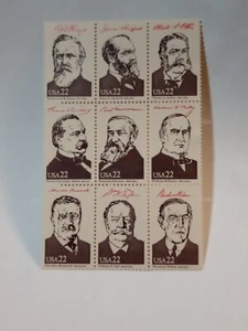 U. S. MINT NH OG 22 CENT PRESIDENTIAL 111 SHEET CV 8.75 FV 1.98 - Picture 1 of 2
