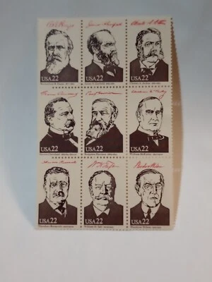 U. S. MINT NH OG 22 CENT PRESIDENTIAL 111 SHEET CV 8.75 FV 1.98 - Image 1 of 2