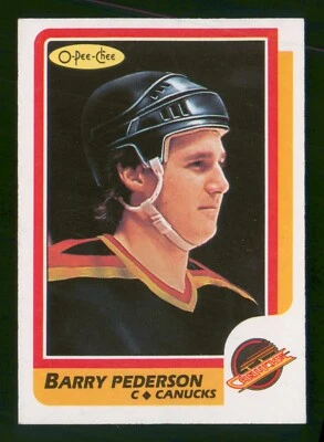 BARRY PEDERSON 1986-87 O-PEE-CHEE 86-87 NO 34 EXMINT+          12043 - Image 1 of 2