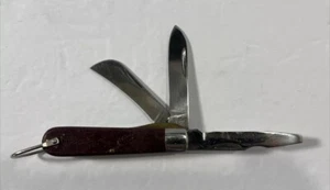 Vintage RARE M. KLEIN & SONS 3 Blade with Hawkbill Pocket Electrician Knife - Picture 1 of 9
