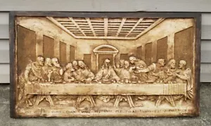 Large Vintage 3D Last Supper Wall Plaque Sign Religious Christianity Decor Jesus - Picture 1 of 12