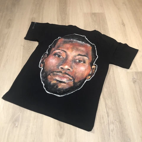 RARE Toronto Raptors Champions Kawhi Leonard Art Shirt Custom 1 of 1 Sz Men’s M Cover