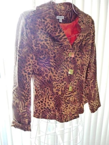 Joan Rivers Animal Print Blazer - Size Medium - Picture 1 of 11
