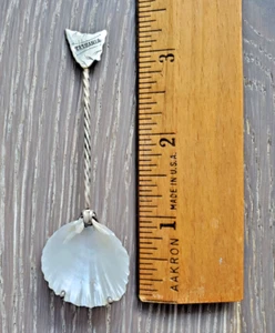 Tasmanien Australien Silber & Trigonia Muschel Vintage Souvenir Löffel Reise Andenken - Bild 1 von 10