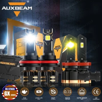 Faro LED alto-bajo blanco + amarillo niebla para Mitsubishi Mirage G4 2017-2023 Canbus Foto 1 de 4