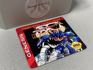 Mazin Saga Mutant Fighter (Sega Genesis) Custom Replacement Label - Bild 1 von 1