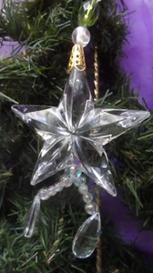 Weihnachtsschmuck - KLAR & IRISIEREND ACRYLPERLEN & STERNSCHMUCK - Bild 1 von 3