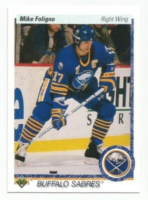MIKE FOLIGNO 1990-91 UPPER DECK CARD NM-MT+/NM-MT CONDITION - Image 1 of 2