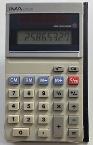 IMA LC 686 Calculator Case VTG 1980s Scientific Solar Cell Working Hong Kong