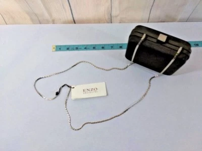 Enzo Angiolini Mini Marrón Nylon Noche Hombro/Clutch Bolso de Mano Cartera Cadena Baile de graduación Foto 1 de 4