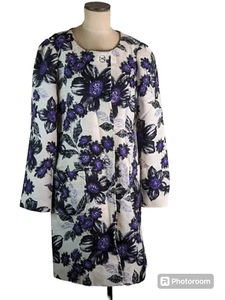 St John Soca Vtg Wool Silk Floral Coat/Topper,L, EUC - Picture 1 of 4