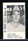 1979 Caruso 1970's P.C.L. Stars Steve Burke Spokane Indians super rare