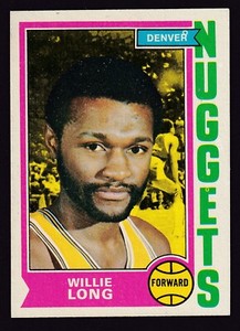 1974/75 TOPPS WILLIE LONG CARD NO:202 NEAR MINT- MINT CONDITION