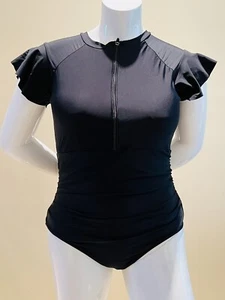 One Pc Swimsuit Black Sz 2XL Bathing suit - Picture 1 of 3