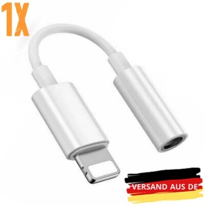 Audio Adapter iOS auf Aux 3,5mm Klinke Kopfhörer 8-pin Stecker für iPhone iPad - Bild 1 von 4