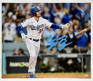CODY BELLINGER DODGERS 2020 WS CHAMPION SIGNED 22X26 CANVAS BECKETT BH79026 - Picture 1 of 5
