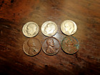 Lot of 6 Mixed Coins 1946 P, 1953 D, 1958 D 90% Silver 10C, Non Silver 1C