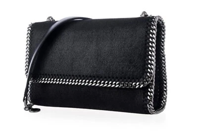 Bolso de hombro pequeño Stella McCartney FALABELLA negro. Artículo # 455128 W9132 1000 NUEVO Foto 1 de 4