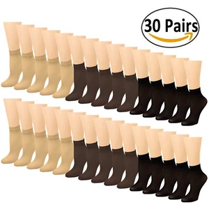 30 o 120 pares de calcetines transparentes al tobillo altos a la venta al por mayor para mujer - Imagen 1 de 11