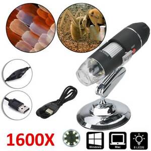 1600X Zoom 8 LED USB Digital Microscope Magnifier for PC Android phone Tablet