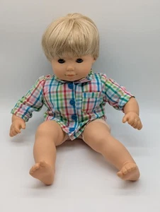 Boy Bitty Baby Twin American Girl Doll Pleasant Co ojos azules cabello rubio y camisa - Imagen 1 de 14