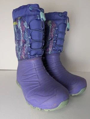 Merrell Snow Quest Lite Bota de Nieve de Invierno MK159714Y Niñas 6 Púrpura Impermeable Foto 1 de 4