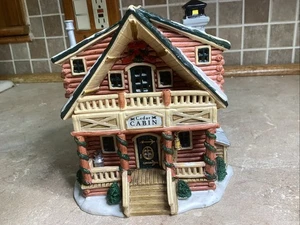 2001 Lemax Christmas Village Vail Cedar Cabin-6” Tall- W/ Light - Picture 1 of 7