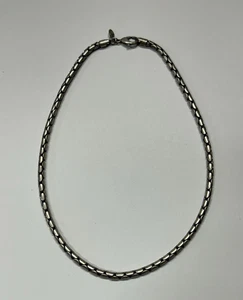 Collar cadena cuerda punteada minimalista vintage plata 925 BICO AUSTRALIA 20" - Imagen 1 de 9