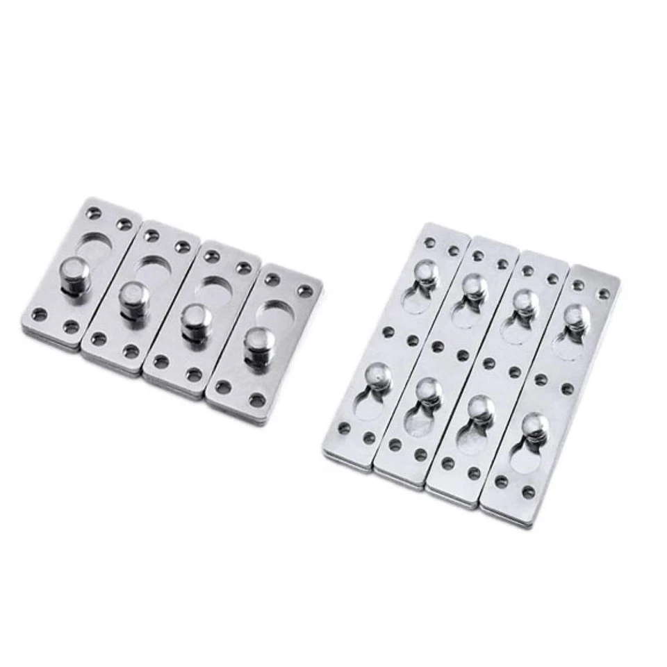 4 Pieces Bed Rail Fasteners Metal Furniture Accessories Bed Rail Brackets - Image 1 of 1