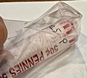 2025-P OBW Lincoln 1c Roll ~ Tails / Tails ~ 1 Roll of 50 Philly Cents ~ Y66 - Picture 1 of 3