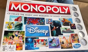 Monopoly Disney Celebrate The Magic Animation Edition 2016 Hasbro Complete - Picture 1 of 8