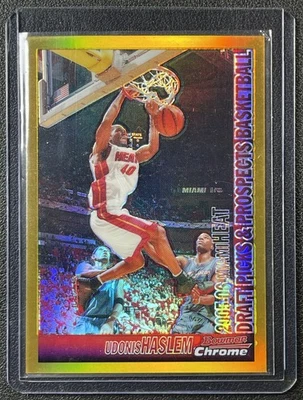 UDONIS HASLEM 2005-06 BOWMAN CHROME #24 GOLD REFRACTOR 08/50 - Image 1 of 2