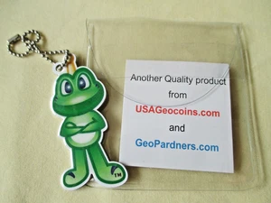 VHTF RARE 2010 GEOCACHING Signal Travel Tag Geocoin Frog Trackable Bug Dog Tag - Picture 1 of 2